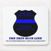 Dünne Blue Line Mousepad (Vorne)