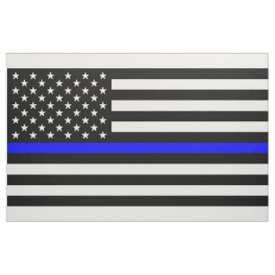 Dünne Blue Line-Polizeibeamte-Denkmal-Flagge Stoff