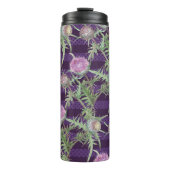 Dünne Blume Wasserfarbmuster Thermosbecher (Vorderseite)