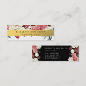 Dünne Blumenmuster-Visitenkarte Mini Visitenkarte (Vorne/Hinten)