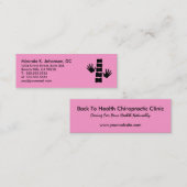 Dünne Chiropraktik-Visitenkarten Mini Visitenkarte (Vorne/Hinten)