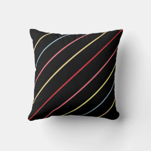 Dünne Diagonal Candycolor Streifen Kissen