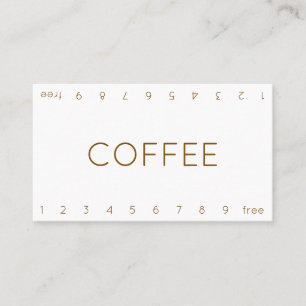 Dünne doppelte Zahlen-Treue-Kaffee-Stempelkarte Treuekarte