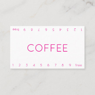 Dünne doppelte Zahlen-Treue-Kaffee-Stempelkarte Treuekarte