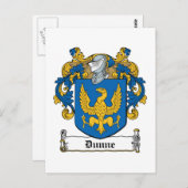 Dunne Familienwappen Postkarte (Vorne/Hinten)