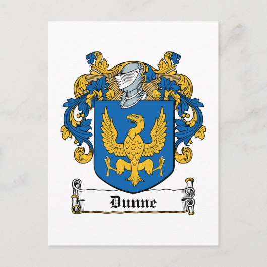 Dunne Familienwappen Postkarte (Vorderseite)