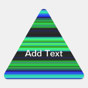 Dünne farbige Streifen - 1 Dreieckiger Aufkleber