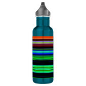 Dünne farbige Streifen - 1 Edelstahlflasche (Rechts)
