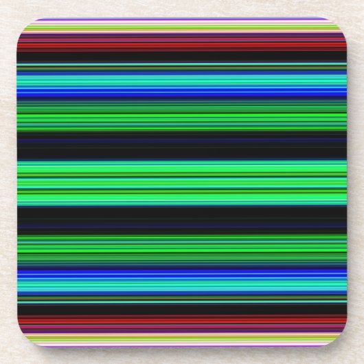 Dünne farbige Streifen - 1 Getränkeuntersetzer (Vorderseite)
