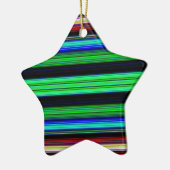 Dünne farbige Streifen - 1 Keramik Ornament (Links)