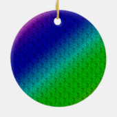 Dünne farbige Streifen - 1 Keramik Ornament (Hinten)