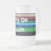 Dünne farbige Streifen - 1 Mattglas Bierglas (VorderseiteRechts)