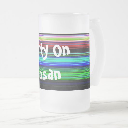 Dünne farbige Streifen - 1 Mattglas Bierglas (VorderseiteRechts)