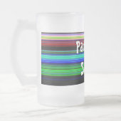 Dünne farbige Streifen - 1 Mattglas Bierglas (Links)