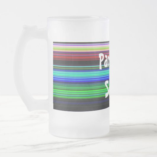 Dünne farbige Streifen - 1 Mattglas Bierglas (Links)