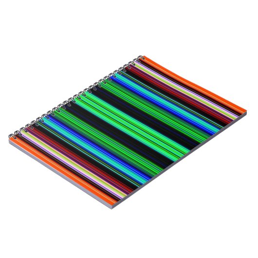 Dünne farbige Streifen - 1 Notizblock (Linke Seite)