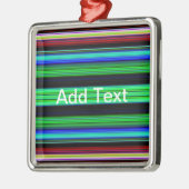 Dünne farbige Streifen - 1 Ornament Aus Metall (Links)