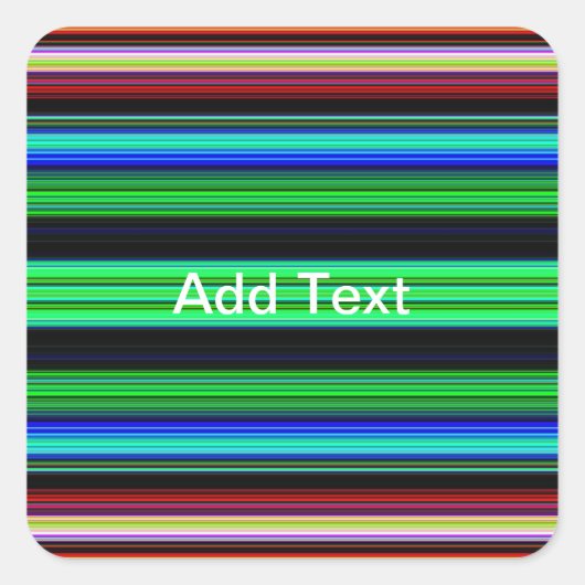 Dünne farbige Streifen - 1 Quadratischer Aufkleber (Vorderseite)
