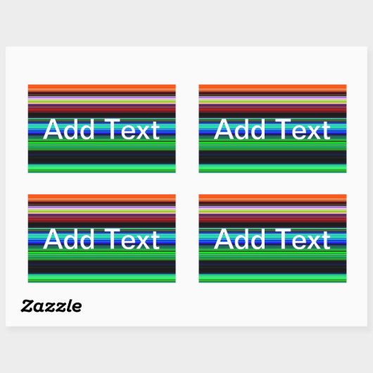 Dünne farbige Streifen - 1 Rechteckiger Aufkleber (Blatt)