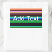 Dünne farbige Streifen - 1 Rechteckiger Aufkleber (Tasche)