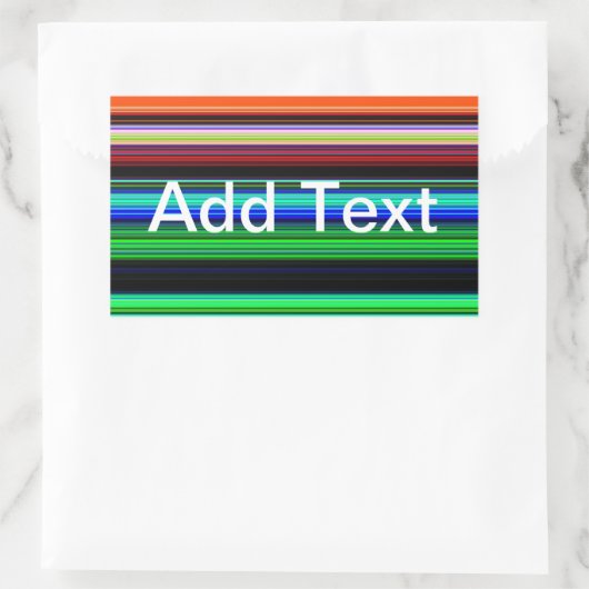 Dünne farbige Streifen - 1 Rechteckiger Aufkleber (Tasche)