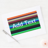 Dünne farbige Streifen - 1 Rechteckiger Aufkleber (Umschlag)