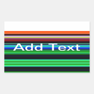Dünne farbige Streifen - 1 Rechteckiger Aufkleber