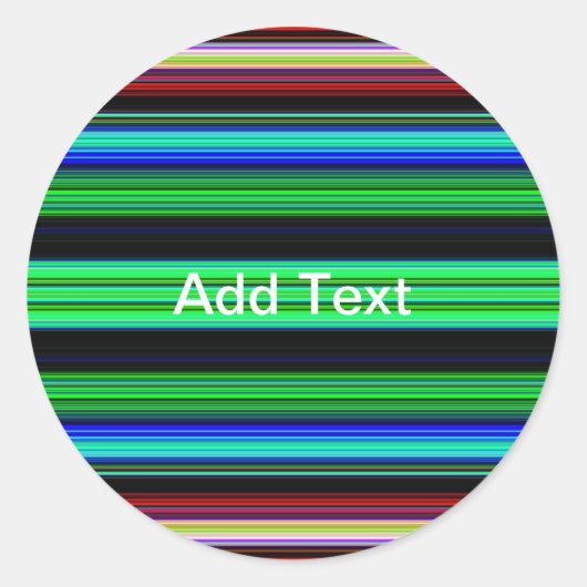 Dünne farbige Streifen - 1 Runder Aufkleber (Vorderseite)