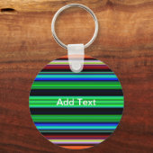 Dünne farbige Streifen - 1 Schlüsselanhänger (Vorderseite)