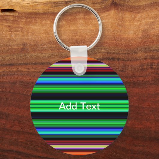 Dünne farbige Streifen - 1 Schlüsselanhänger (Vorderseite)