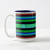 Dünne farbige Streifen - 1 Zweifarbige Tasse (Links)