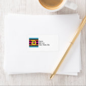 Dünne farbige Streifen - 2 Adressaufkleber (Insitu)