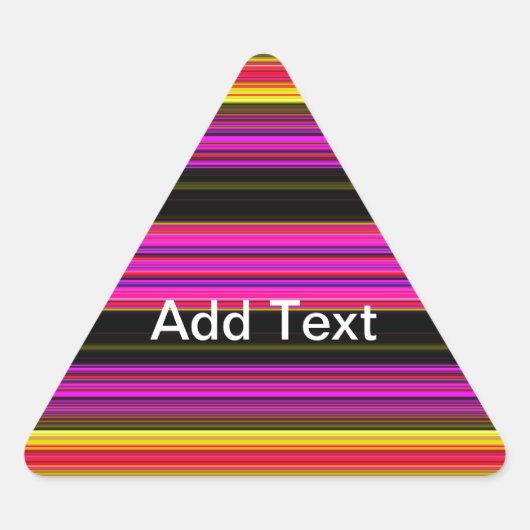 Dünne farbige Streifen - 2 Dreieckiger Aufkleber (Vorderseite)