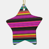 Dünne farbige Streifen - 2 Keramik Ornament (Links)