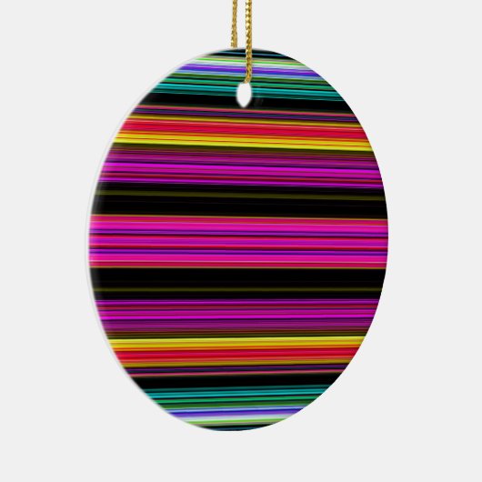 Dünne farbige Streifen - 2 Keramikornament (Rechts)