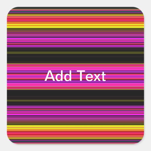 Dünne farbige Streifen - 2 Quadratischer Aufkleber (Vorderseite)