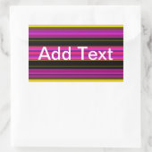 Dünne farbige Streifen - 2 Rechteckiger Aufkleber (Tasche)