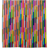 Dünne farbige Streifen Duschvorhang (Vorderseite)