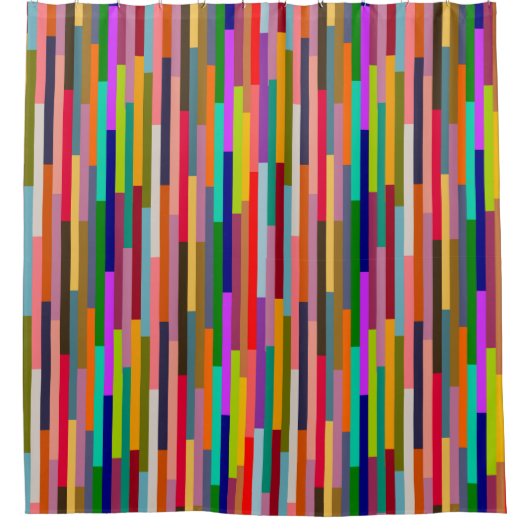 Dünne farbige Streifen Duschvorhang (Vorderseite)