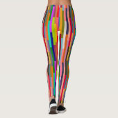 Dünne farbige Streifen Leggings (Rückseite)