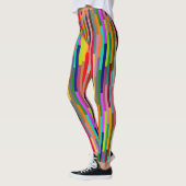 Dünne farbige Streifen Leggings (Links)