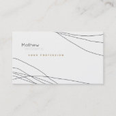 dünne gekrümmte Linien auf elegantem Weiß Visitenkarte (Vorderseite)
