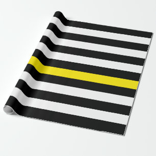 Dünne gelbe Linie Dispatcher Flagge gestreiftes Mu Geschenkpapier