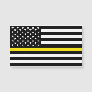 Dünne gelbe Linie Dispatcher-Flagge Magnetkarte