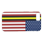 Dünne gelbe Linie Fahrdienstleiter-Flagge Case-Mate iPhone Hülle (Rückseite (Horizontal))