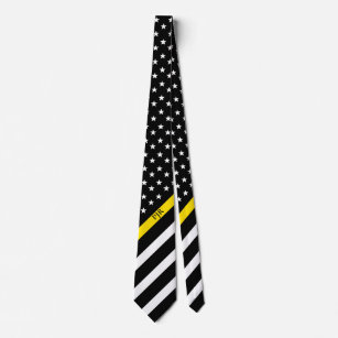 Dünne gelbe Linie Krawatte