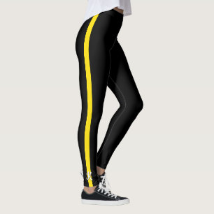 Dünne gelbe Linie Leggings