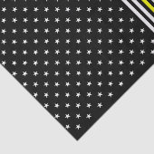 Dünne gelbe Linie & Stars Seidenpapier (Ausschnitt)