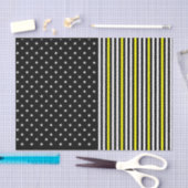 Dünne gelbe Linie & Stars Seidenpapier (Handwerk)