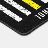 Dünne gelbe Linie stört den amerikanischen Flag-Di Schreibtischunterlage (Ecke)